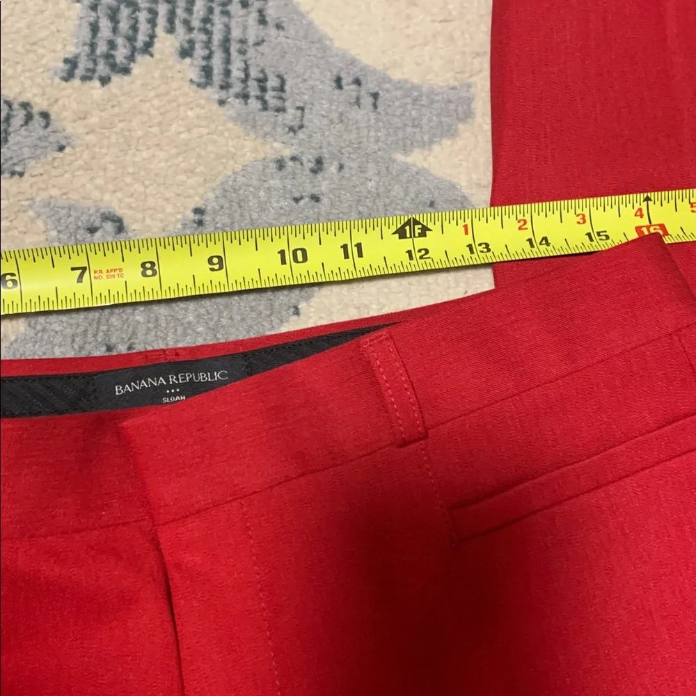 Banana Republic Red Sloan Pants great condition - Picture 9 of 13